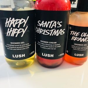 Lush shower cream and gels (used)